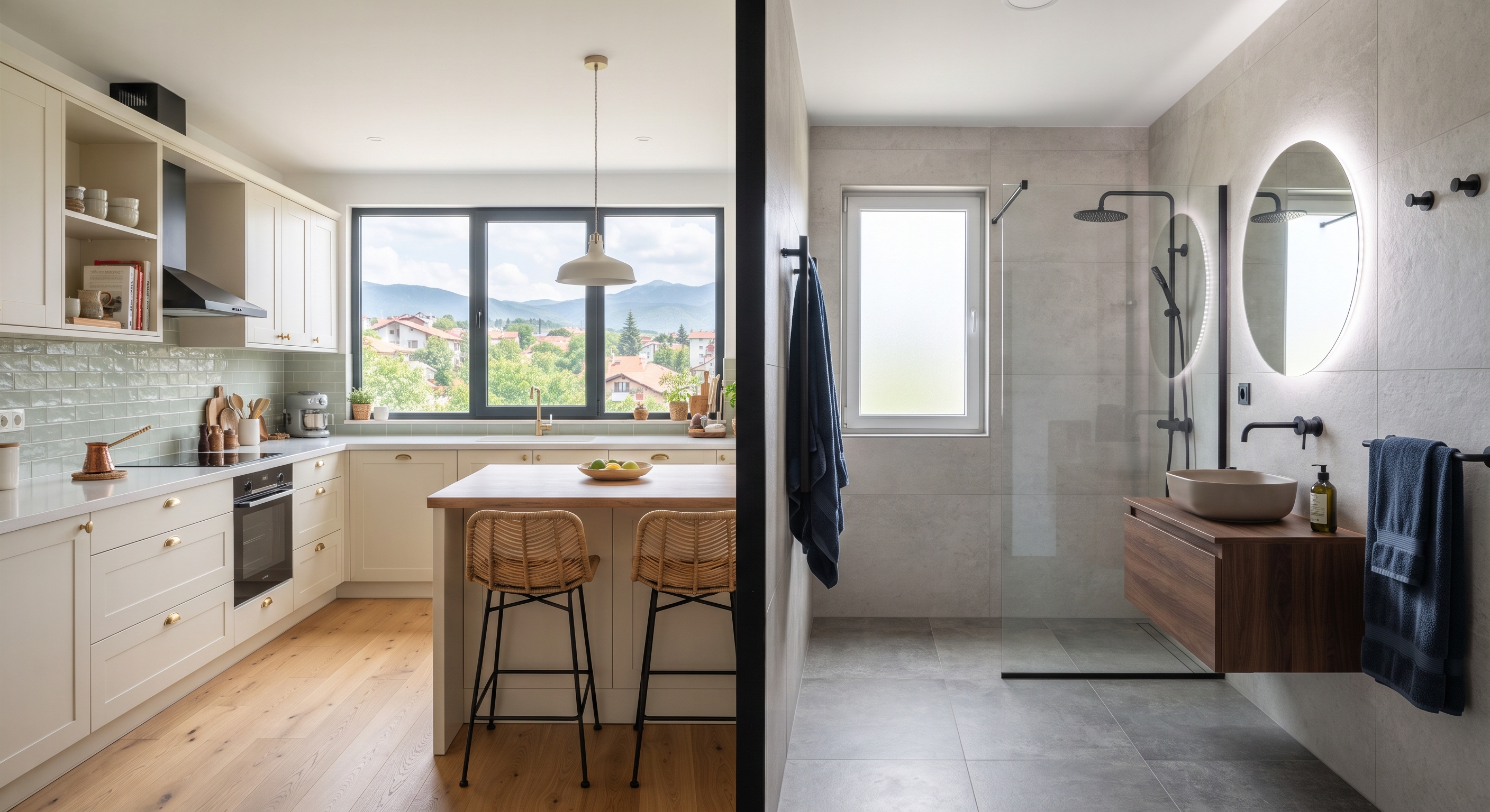 Adapazarı daire mutfak yenileme örneği — tezgâh ve dolap hattı